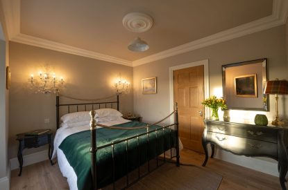A king sized bedroom at Heatherglen House, Perthshire