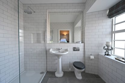 A bathroom at Heatherglen House, Perthshire