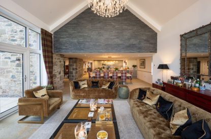 The living room at Fernbrae Farmhouse, Perthshire