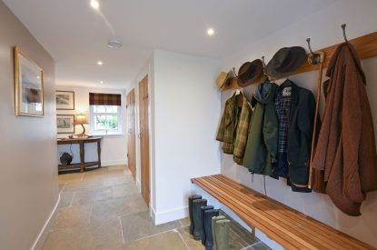 The cloakroom at Fernbrae Farmhouse, Perthshire