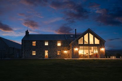 The exterior of Fernbrae Farmhouse, Perthshire