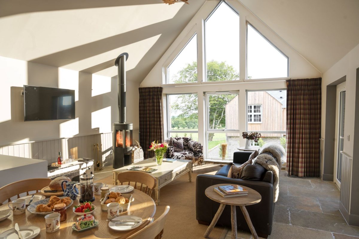 The living room at Torran Steading, Perthshire