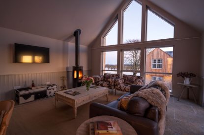 The living room at Torran Steading, Perthshire