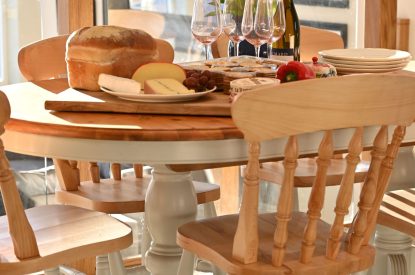The dining table at Braeview Steading, Perthshire