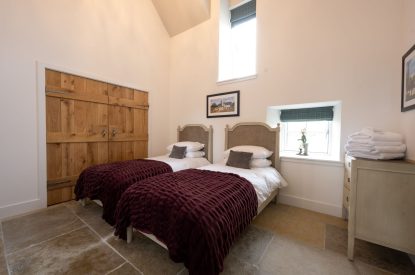 A twin bedroom at Braeview Steading, Perthshire