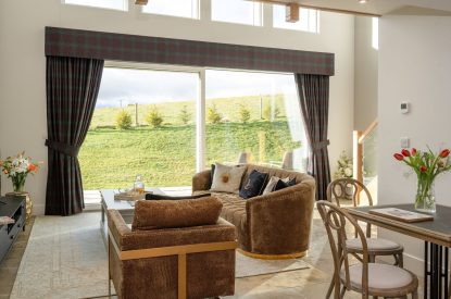 The living room at Laverin Cottage, Perthshire