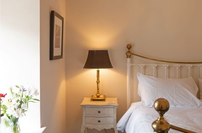 The super king sized bedroom at Tayburn Cottage, Perthshire