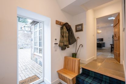 The entrance hall at Tayburn Cottage, Perthshire