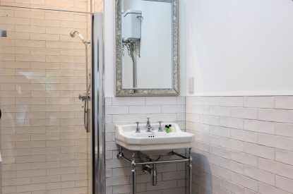 A bathroom at The Highland Croft, Perthshire