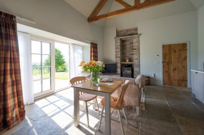 Open plan living space at The Wee Hoose, Perthshire