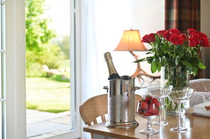 The dining table at The Wee Hoose, Perthshire