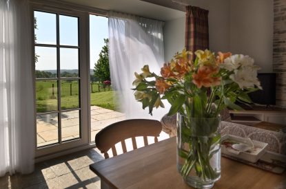 The dining table at The Wee Hoose, Perthshire