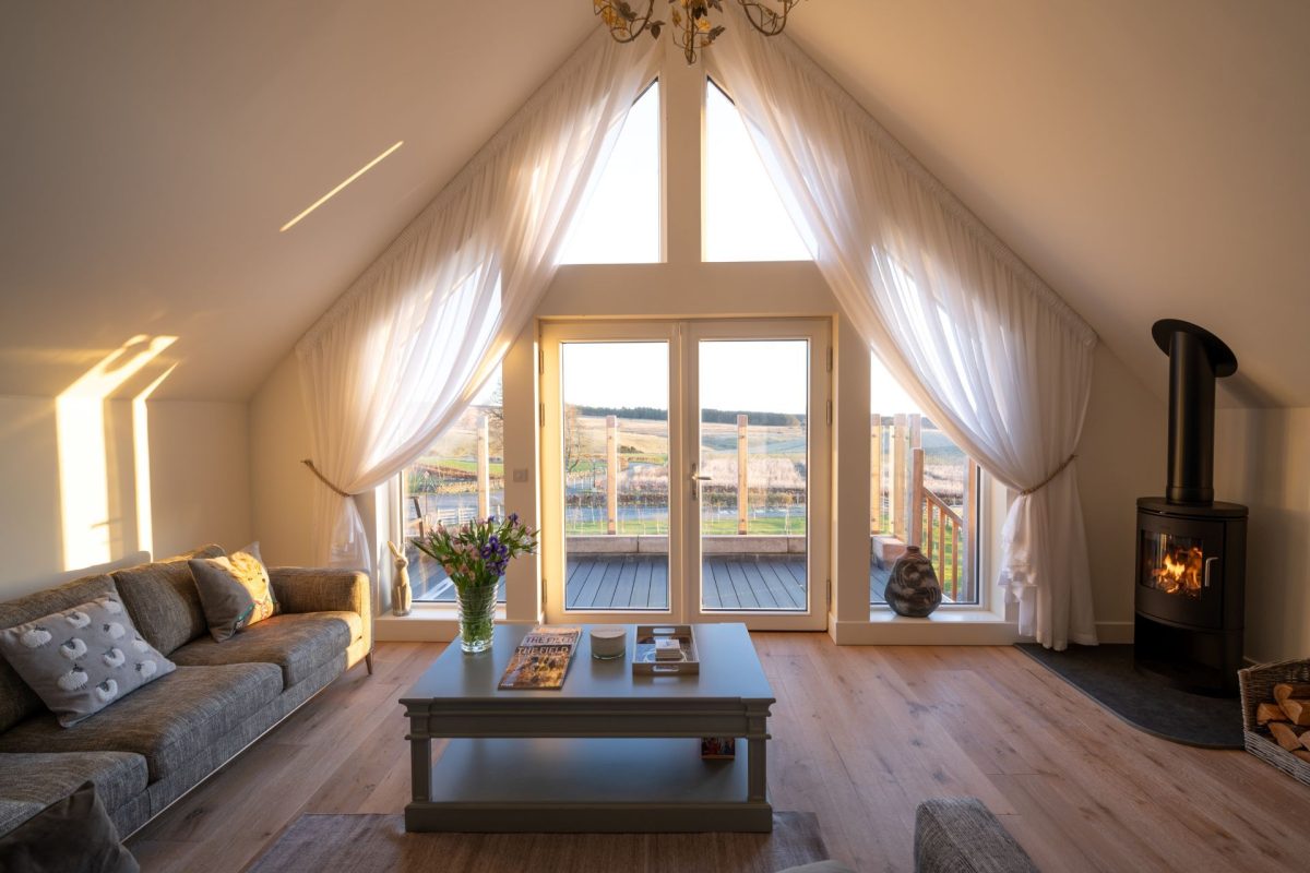 The living room at Grousemoor Cottage, Perthshire