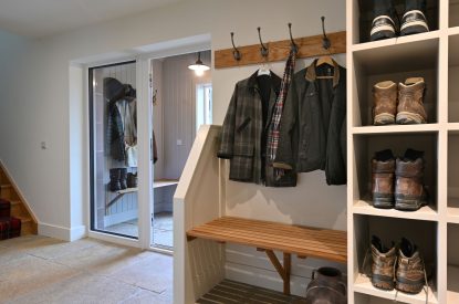 The bootroom at Grousemoor Cottage, Perthshire