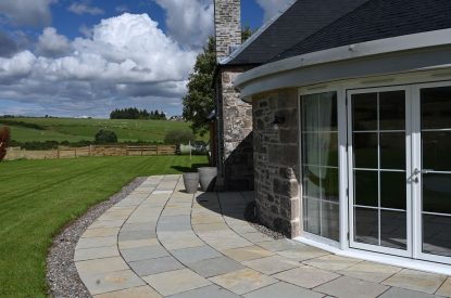 The outdoor space at Rowanrigg Steading, Perthshire