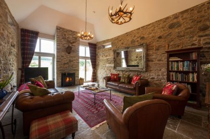The living room at Rowanrigg Steading, Perthshire