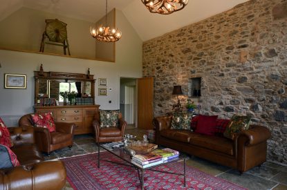The living room at Rowanrigg Steading, Perthshire