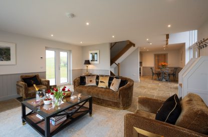 The living room at Bonnie Wren Cottage, Perthshire