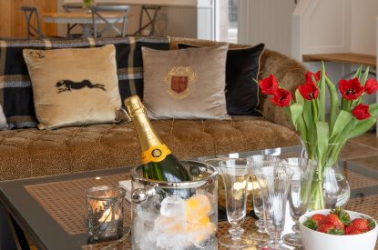 The living room at Bonnie Wren Cottage, Perthshire