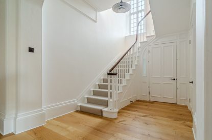 The staircase at White Exeter House, Devon