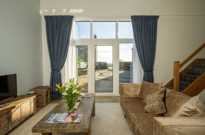The living room at Ternan's Cottage, Perthshire