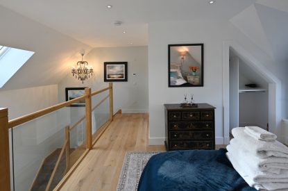 The king sized bedroom at Ternan's Cottage, Perthshire