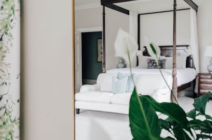 The four poster bedroom at Katsura House, Cotswolds