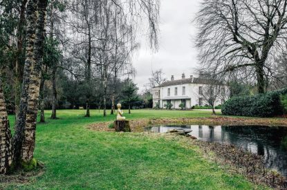 The pond at Katsura House, Cotswolds