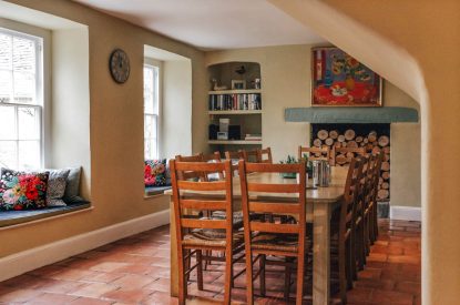 The kitchen table at Katsura House, Cotswolds