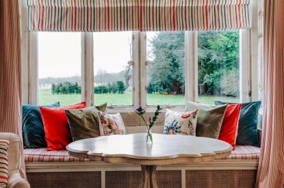 A seating area at Katsura House, Cotswolds