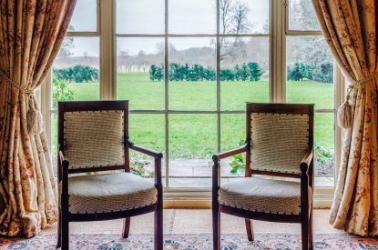 A seating area at Katsura House, Cotswolds