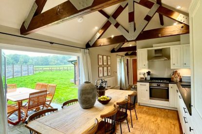 The kitchen-diner at Wheatsheaf Barn, Hampshire
