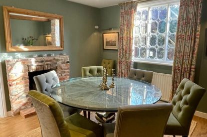 The dining room at Ridgebrook Cottage, Hampshire