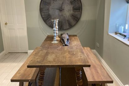 The dining room at Evergreen Cottage, Hampshire