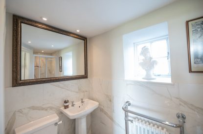 A bathroom at Mihangel House, Denbighshire 