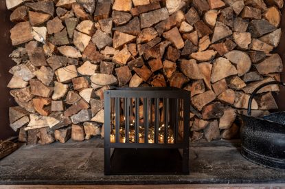 A fireplace at Mihangel House, Denbighshire