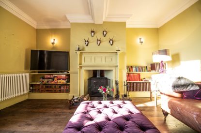 The sitting room at Mihangel House, Denbighshire