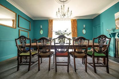 The dining room at Mihangel House, Denbighshire