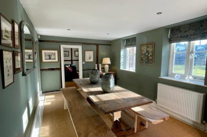 The dining room at Acacia Cottage, Hampshire