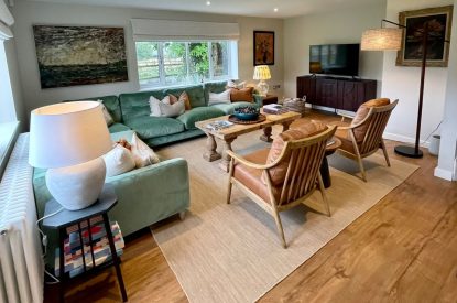 The sitting room at Wheatsheaf Barn, Hampshire