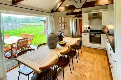 The kitchen-diner at Wheatsheaf Barn, Hampshire