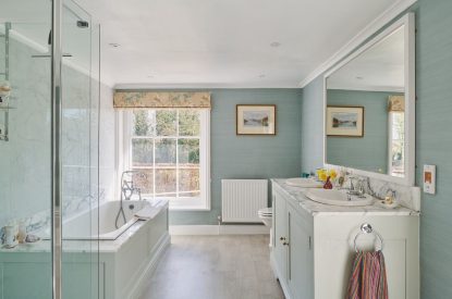 A bathroom at Hockham House, Norfolk Coast