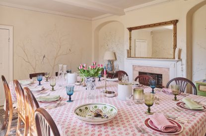 The dining room at Hockham House, Norfolk Coast
