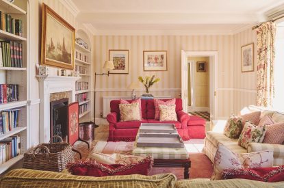 The sitting room at Hockham House, Norfolk Coast