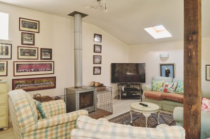 The games room at Hockham Pool House, Norfolk Coast