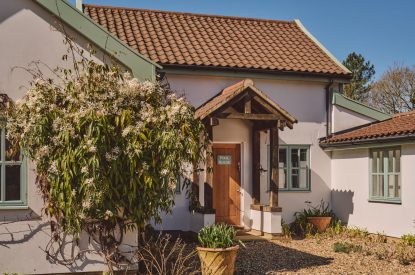 The entrance at Hockham Pool House, Norfolk Coast