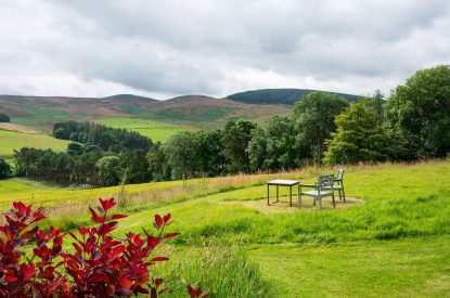 Countryside views at Quarter House, Scottish Borders