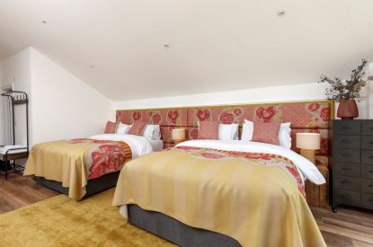 Family bedroom at Penelope's Tower, Wiltshire