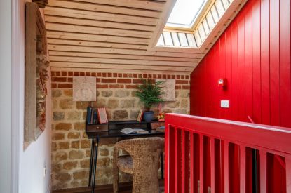 Desk space at Penelope's Tower, Wiltshire