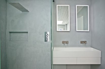 A bathroom at Seascape House, Cornwall